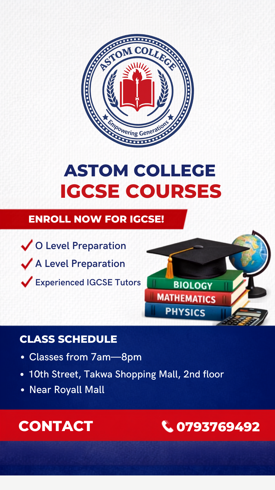 IGCSE Courses at Astom College